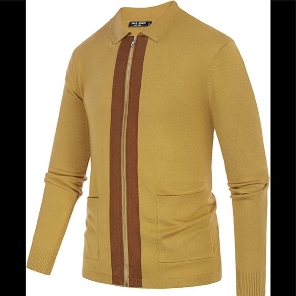 Other - New Mens Classic Striped Collar Sweater Multiple Sizes